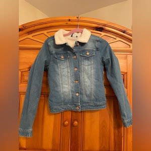 Faux Shearling Denim Trucker Jacket